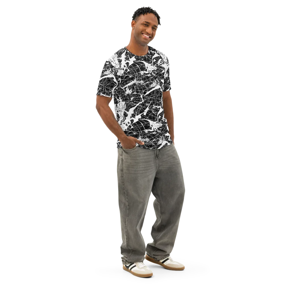 Stormy Serenity on Men's Cotton Crew Neck T-Shirt — Right Front