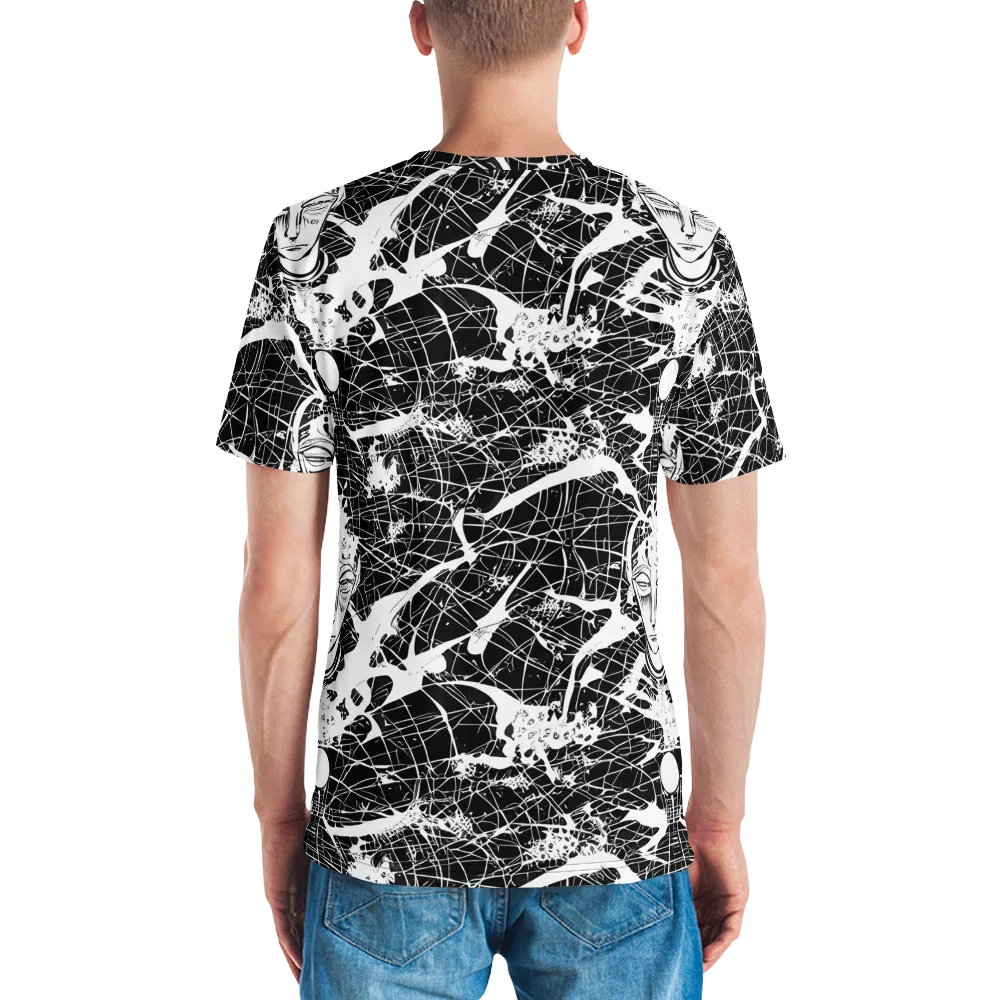 Stormy Serenity on Men's Crew Neck T-Shirt — Back