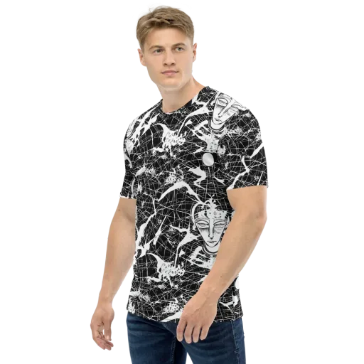 Stormy Serenity on a Men's Crew Neck T-Shirt