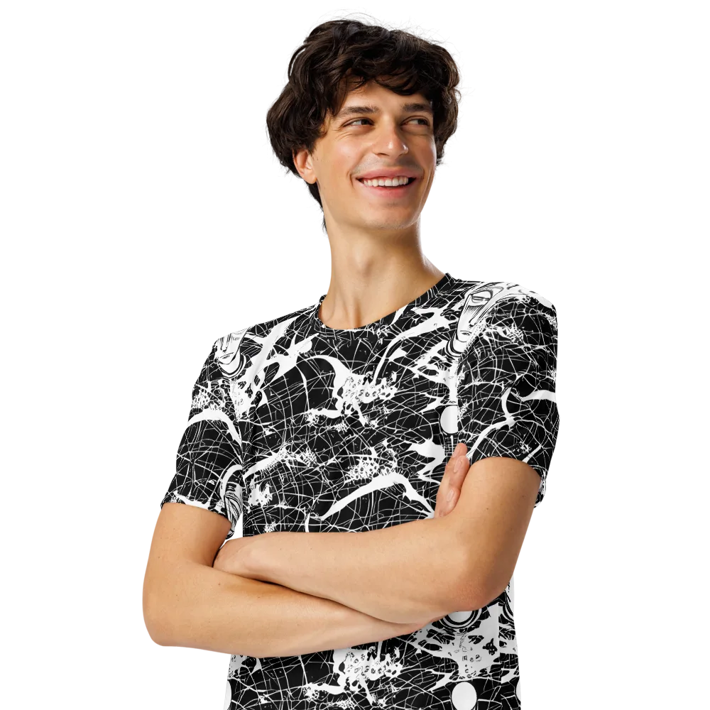 Stormy Serenity on Men's Crew Neck T-Shirt — Left Front