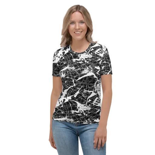 Stormy Serenity on a Women's Crew Neck T-Shirt