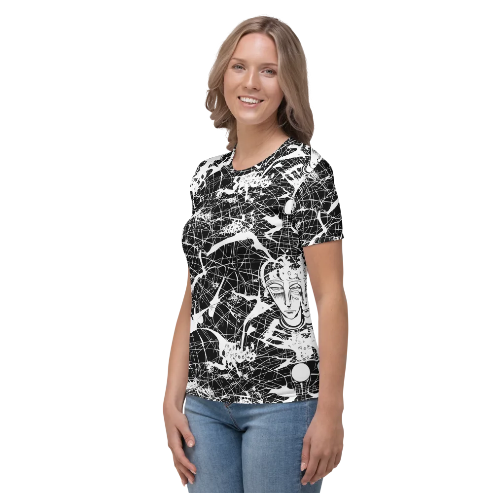 Stormy Serenity on Women's Crew Neck T-Shirt — Left