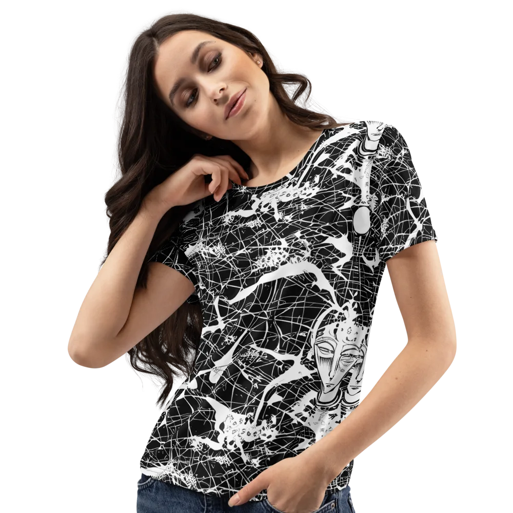 Stormy Serenity on Women's Crew Neck T-Shirt — Left Front