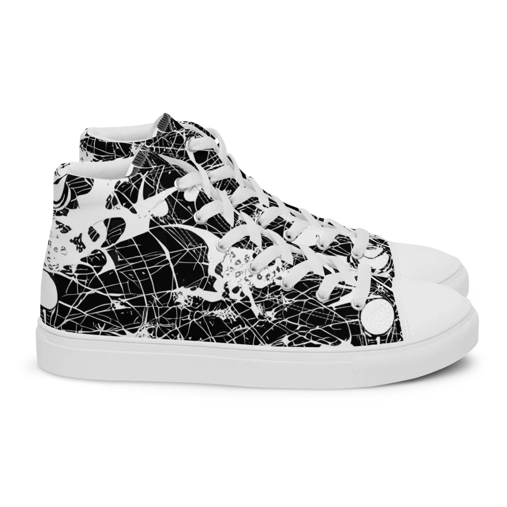 Stormy Serenity on Women's High Top Canvas Shoes — Right