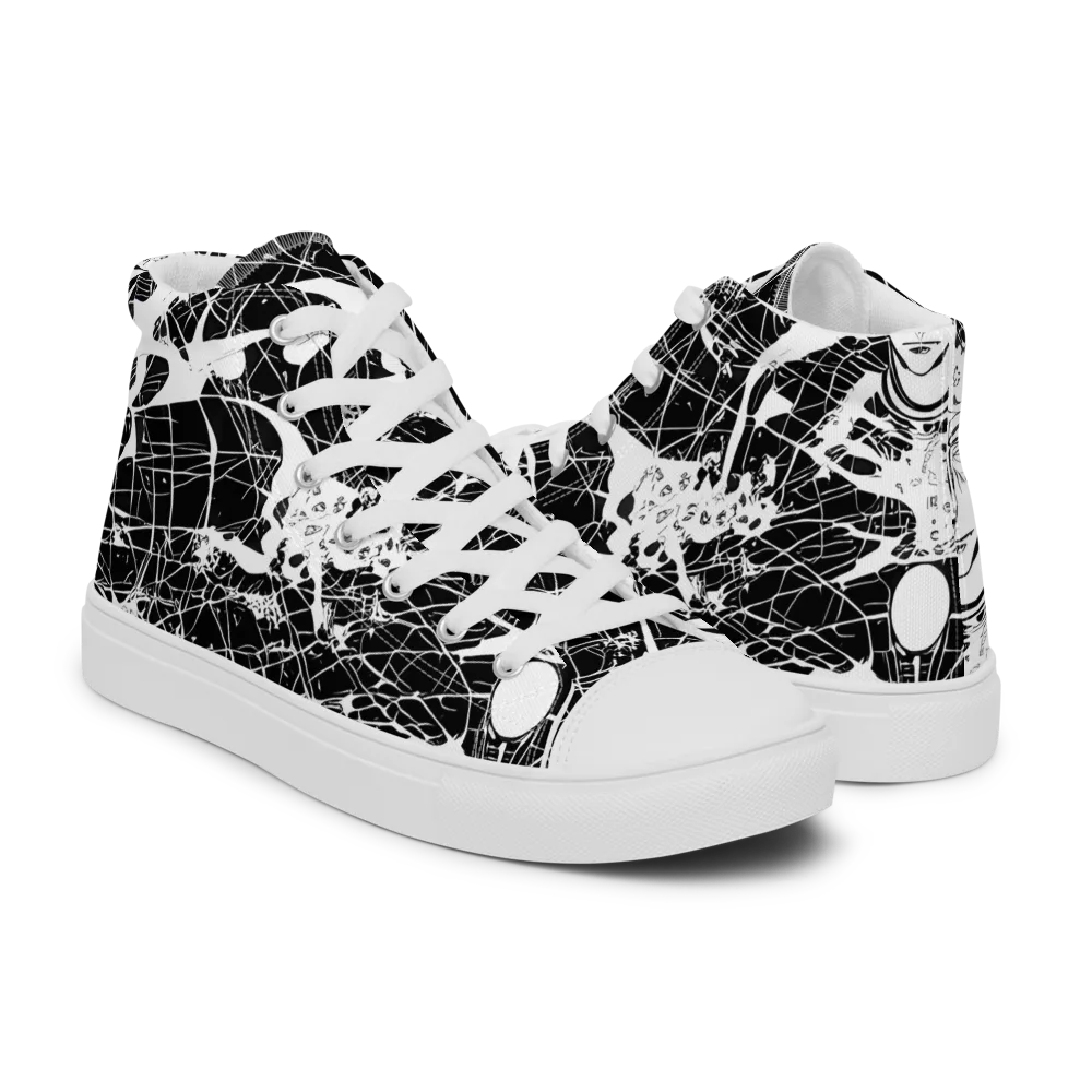 Stormy Serenity on Women's High Top Canvas Shoes — Right