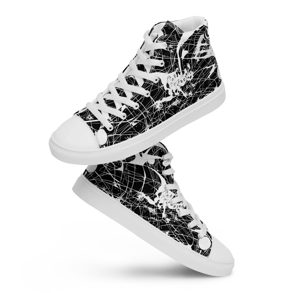 Stormy Serenity on Women's High Top Canvas Shoes — Front