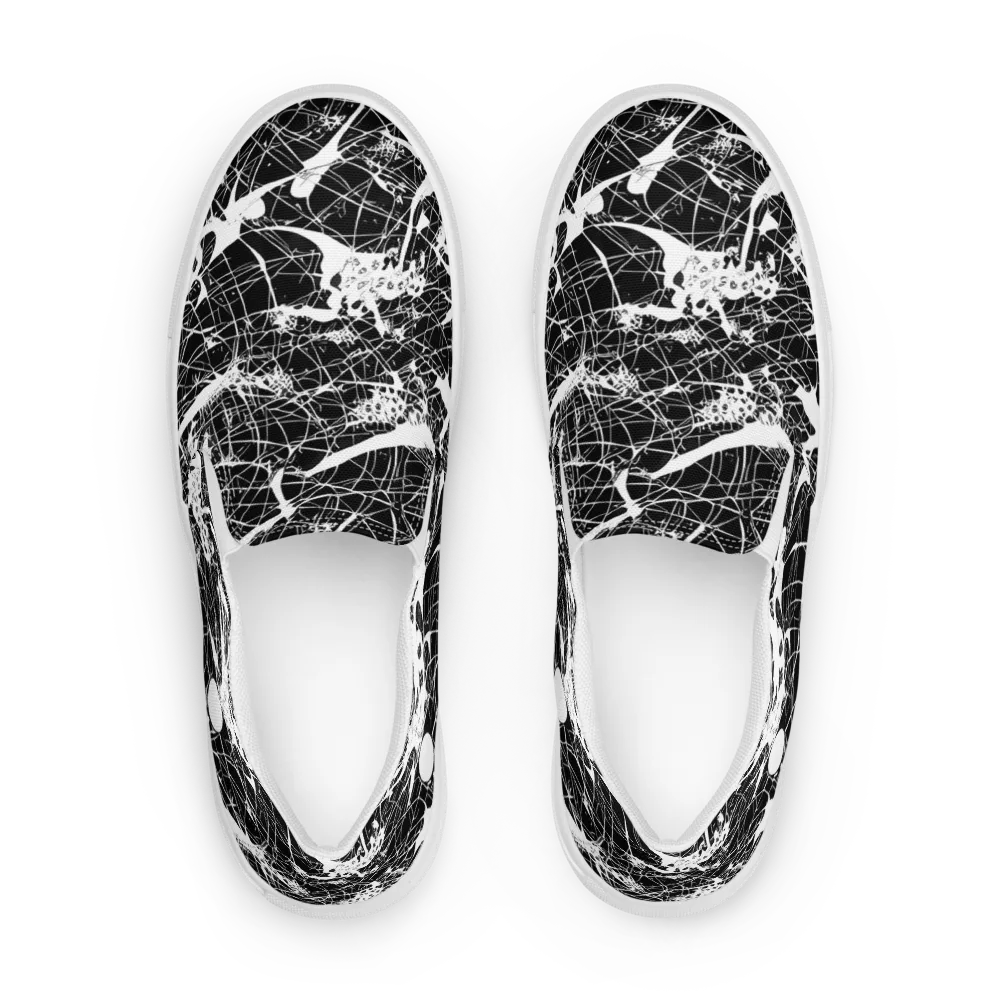 Stormy Serenity on Men's Slip-On Canvas Shoes — Front