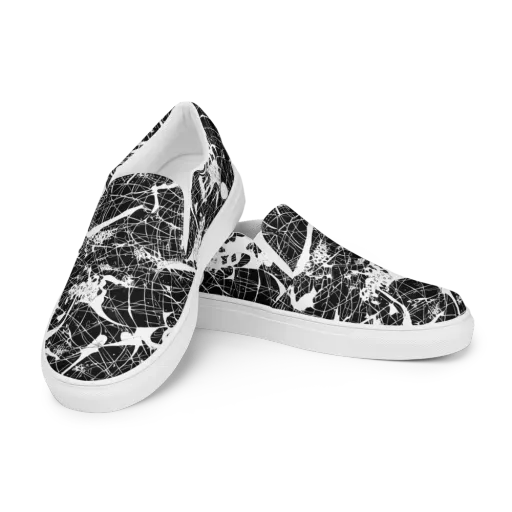 Stormy Serenity on a Men's Slip-On Canvas Shoes
