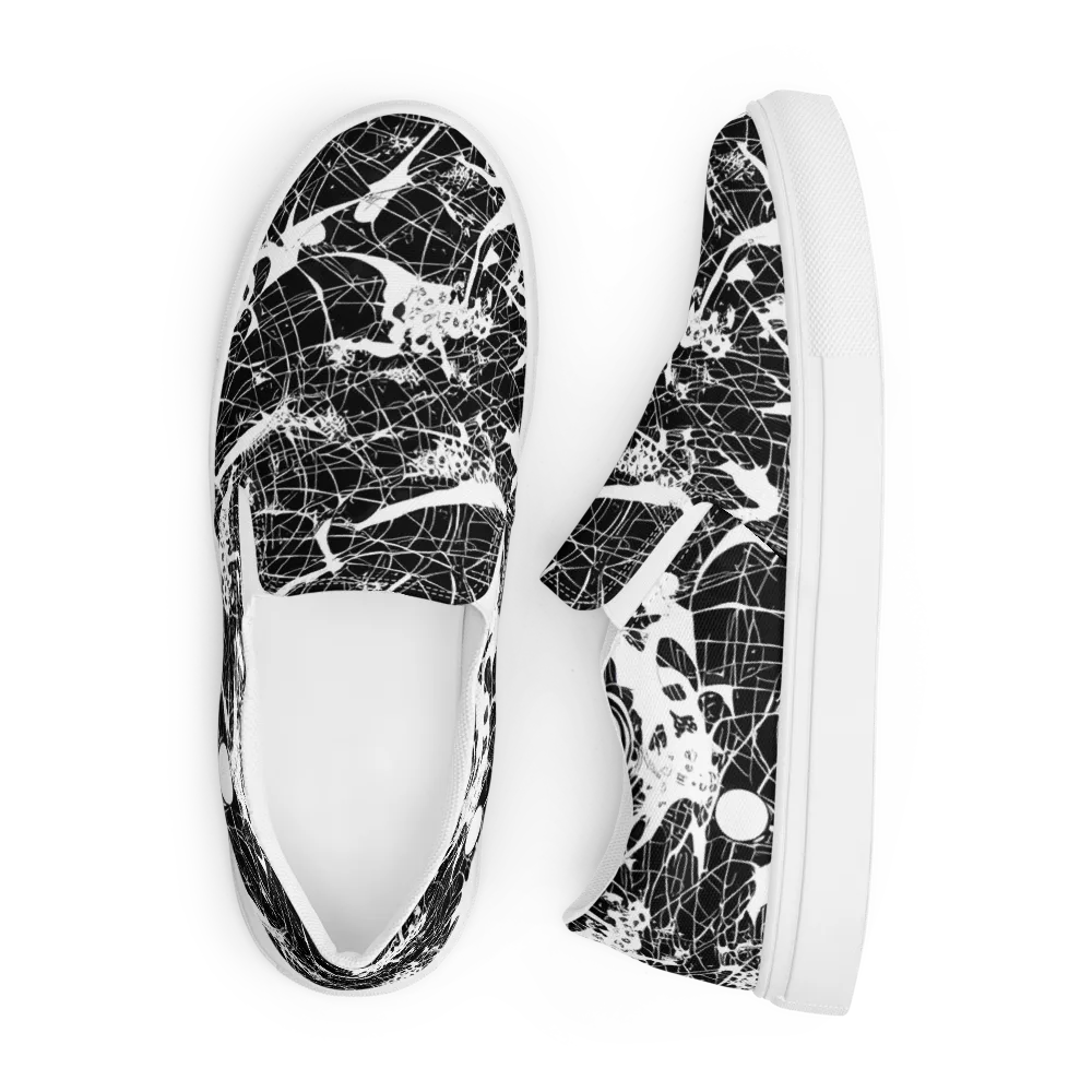 Stormy Serenity on Men's Slip-On Canvas Shoes — Front