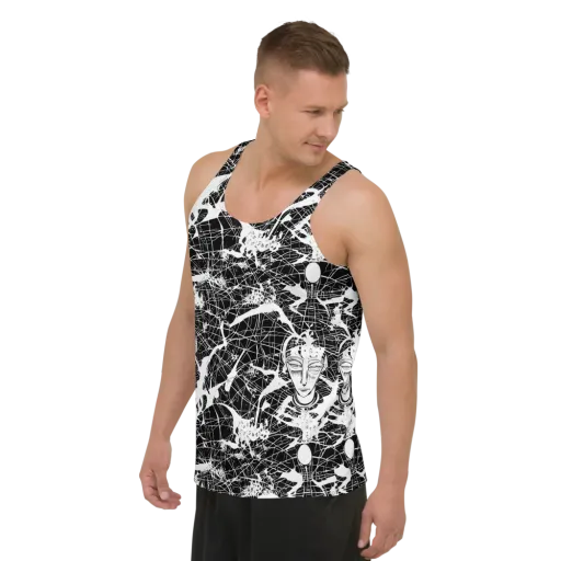 Stormy Serenity on a Men's Tank Top