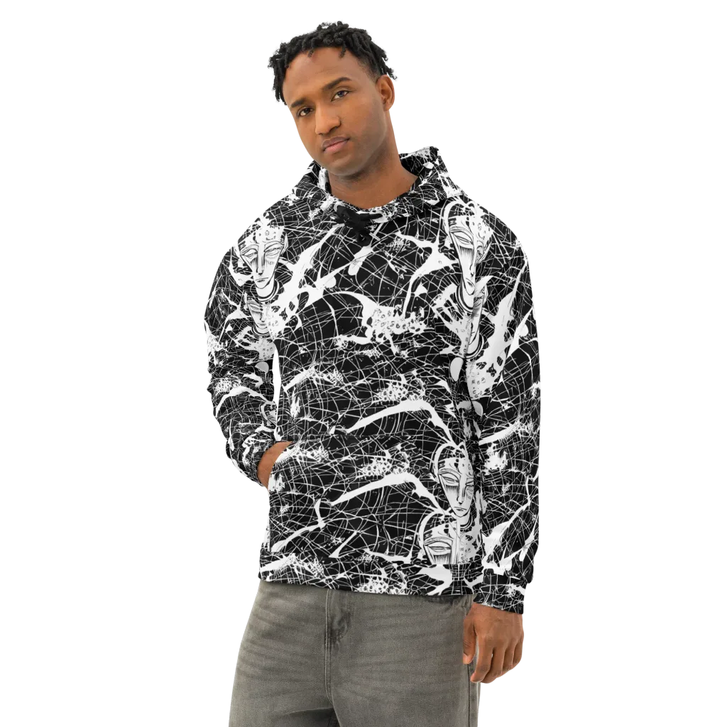 Stormy Serenity on Cotton Hoodie — Left Front