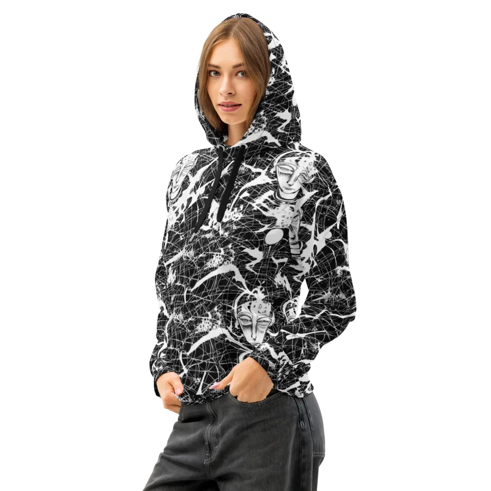 Stormy Serenity on Cotton Hoodie — Left Front