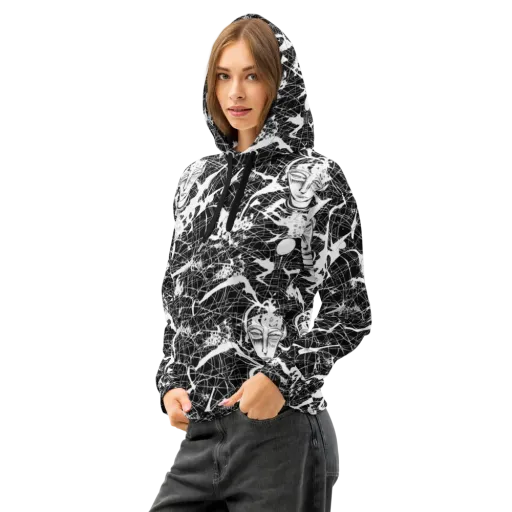 Stormy Serenity on a Cotton Hoodie