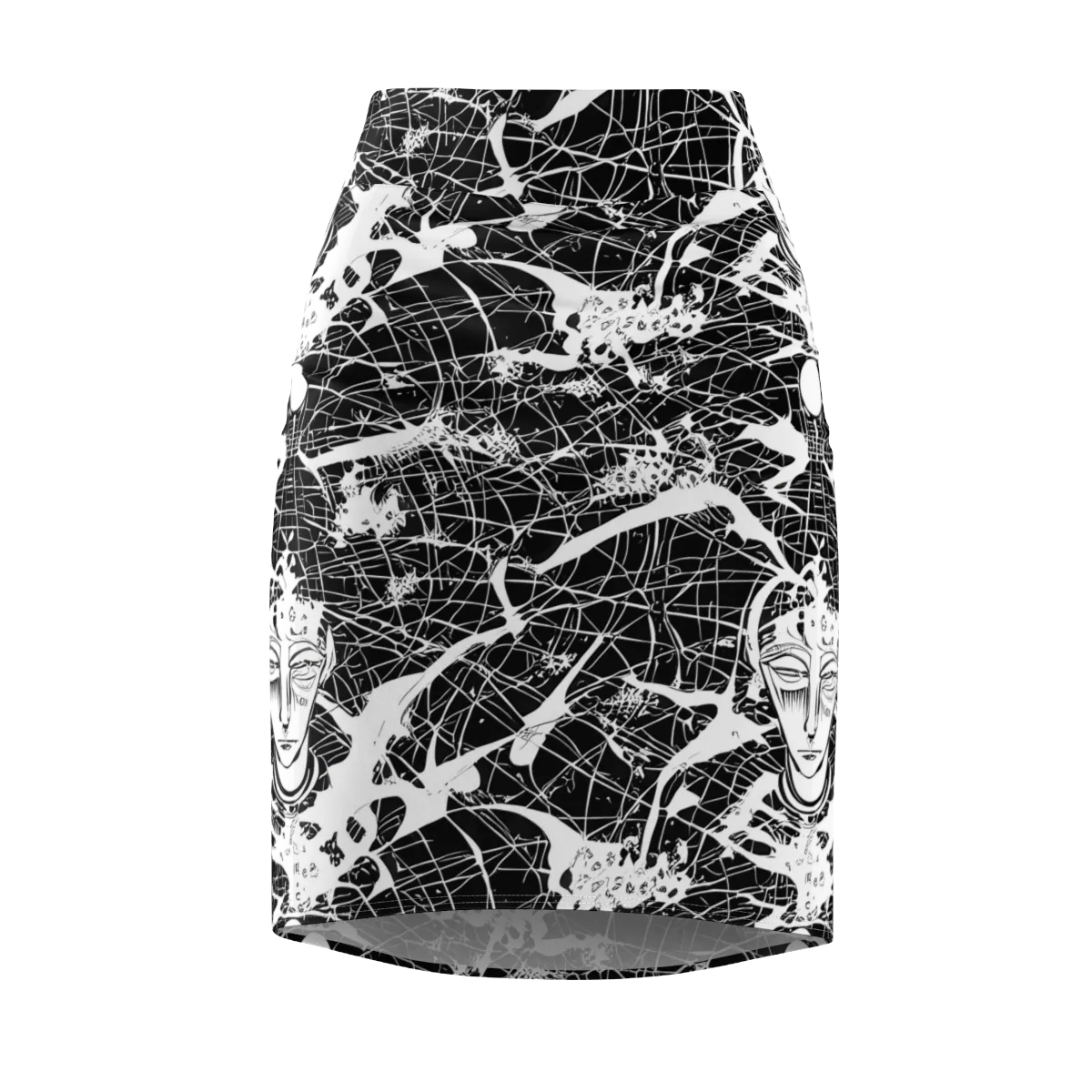 Stormy Serenity on Pencil Skirt — Front