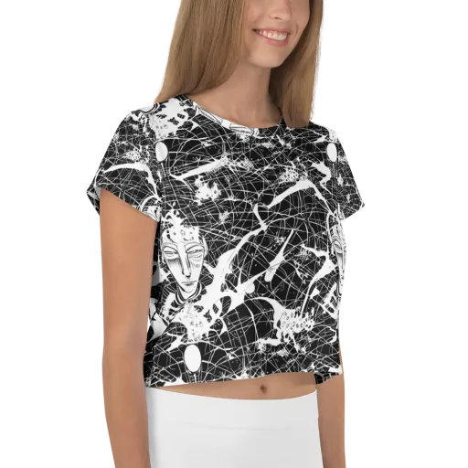 Stormy Serenity on a Crop Tee