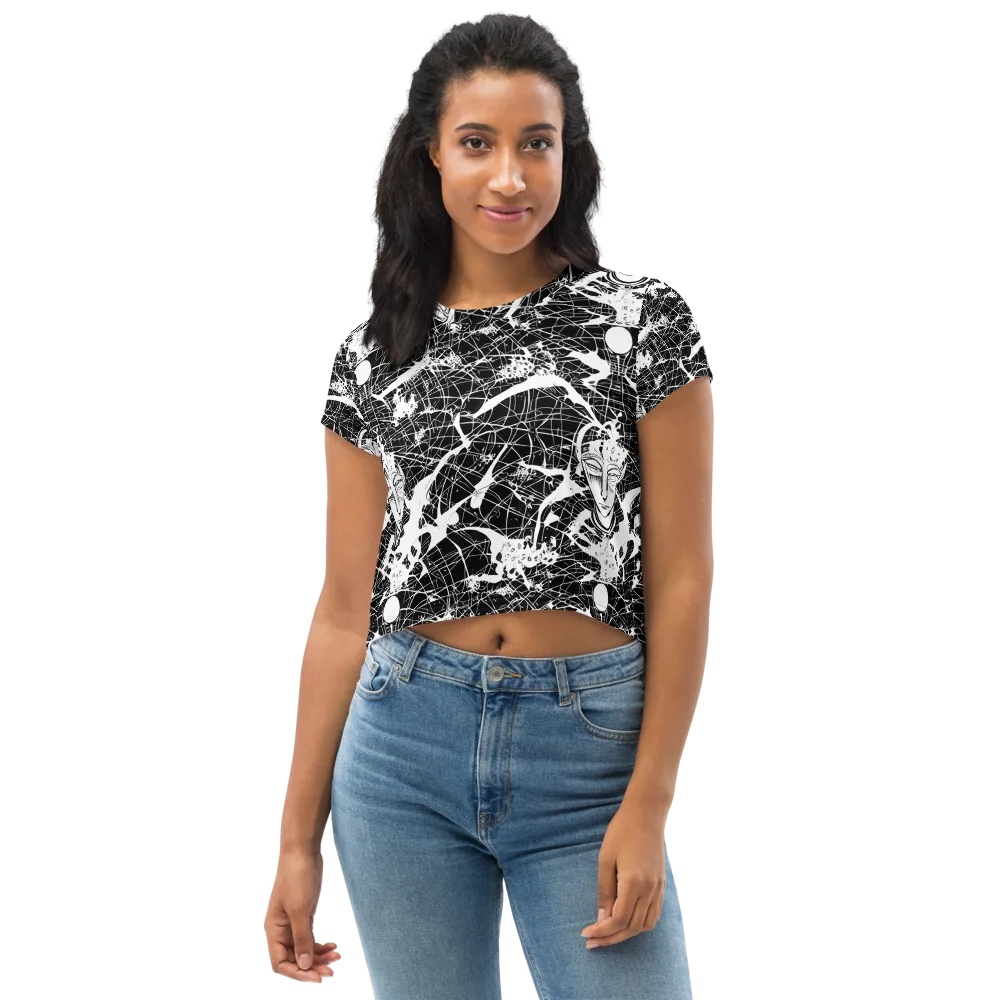 Stormy Serenity on Crop Tee — Front