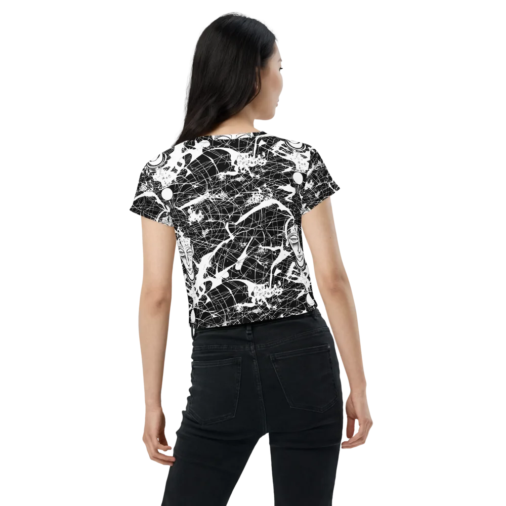 Stormy Serenity on Crop Tee — Back
