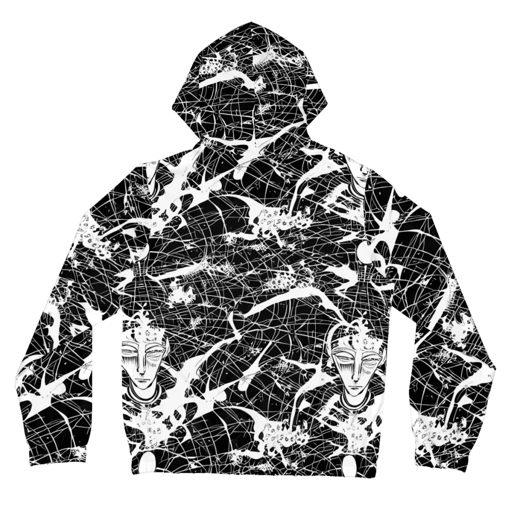 Stormy Serenity on Women's Full-Zip Hoodie — Back