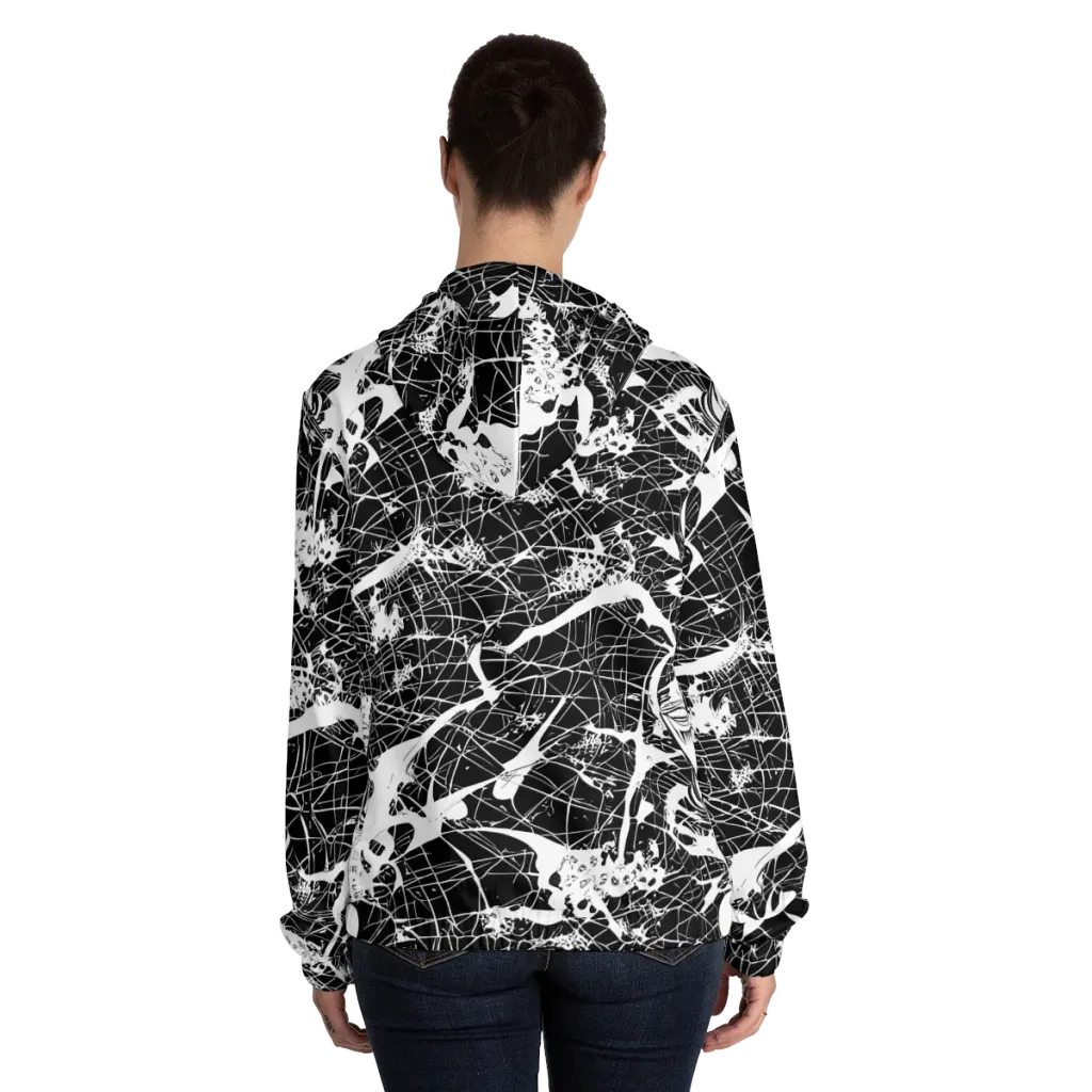 Stormy Serenity on Women's Full-Zip Hoodie — Back On Person