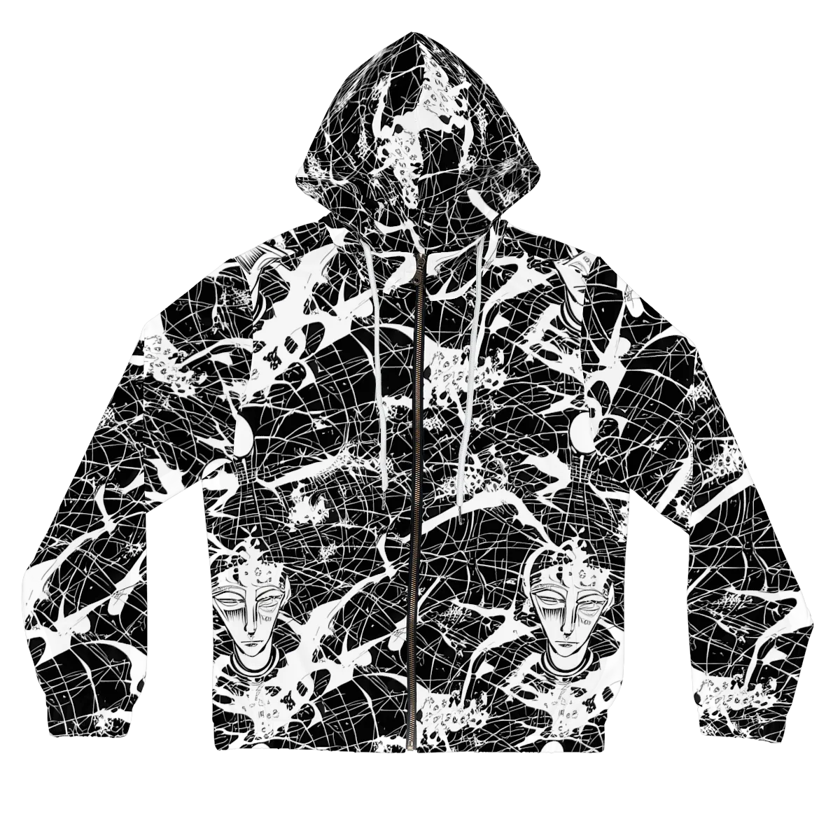 Stormy Serenity on Women's Full-Zip Hoodie — Front