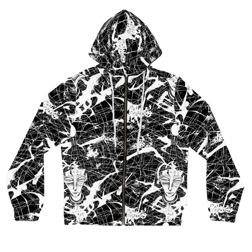 Stormy Serenity on a Women's Full-Zip Hoodie