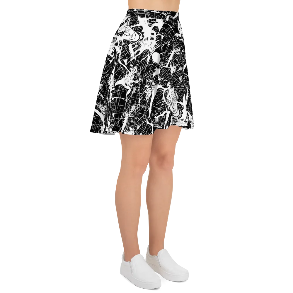 Stormy Serenity on Skater Skirt — Right