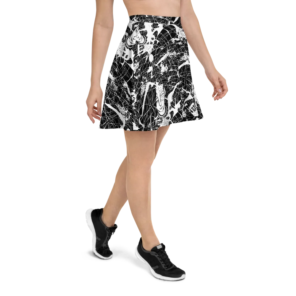 Stormy Serenity on Skater Skirt — Right