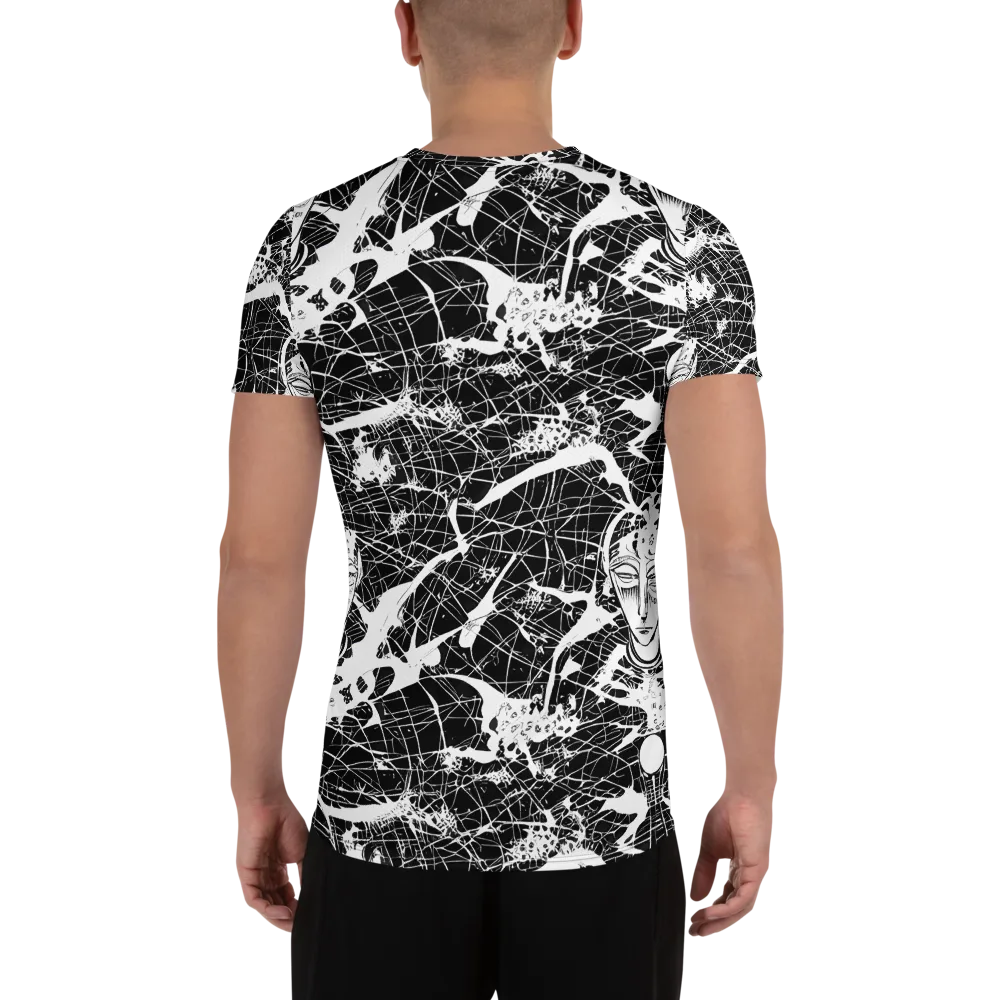 Stormy Serenity on Men's Athletic T-Shirt — Back