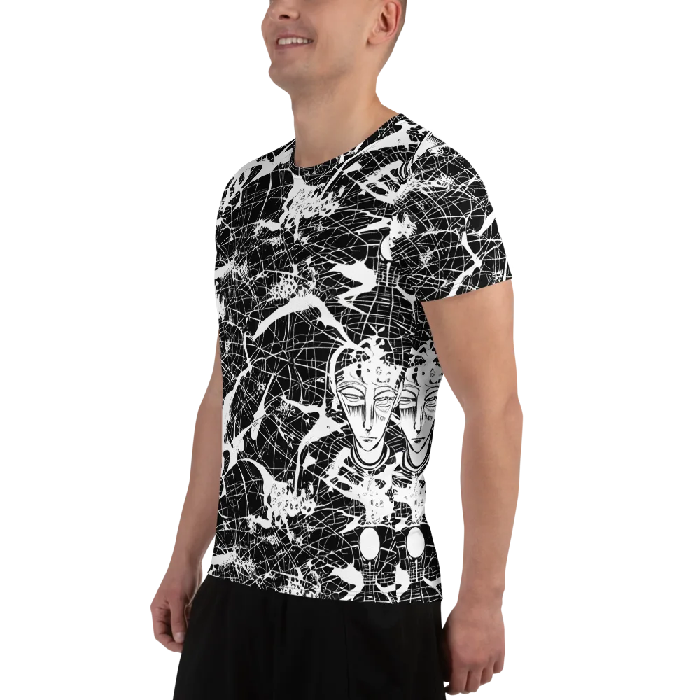 Stormy Serenity on Men's Athletic T-Shirt — Left