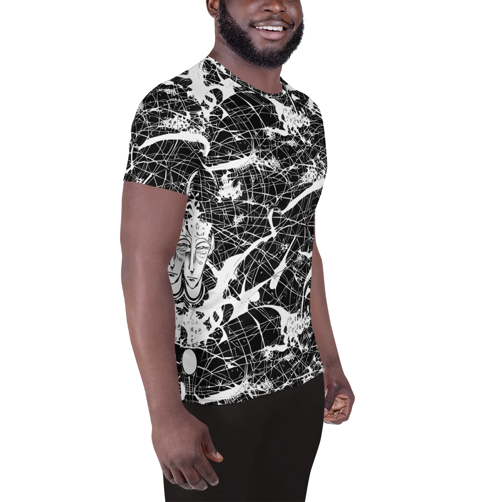 Stormy Serenity on Men's Athletic T-Shirt — Right