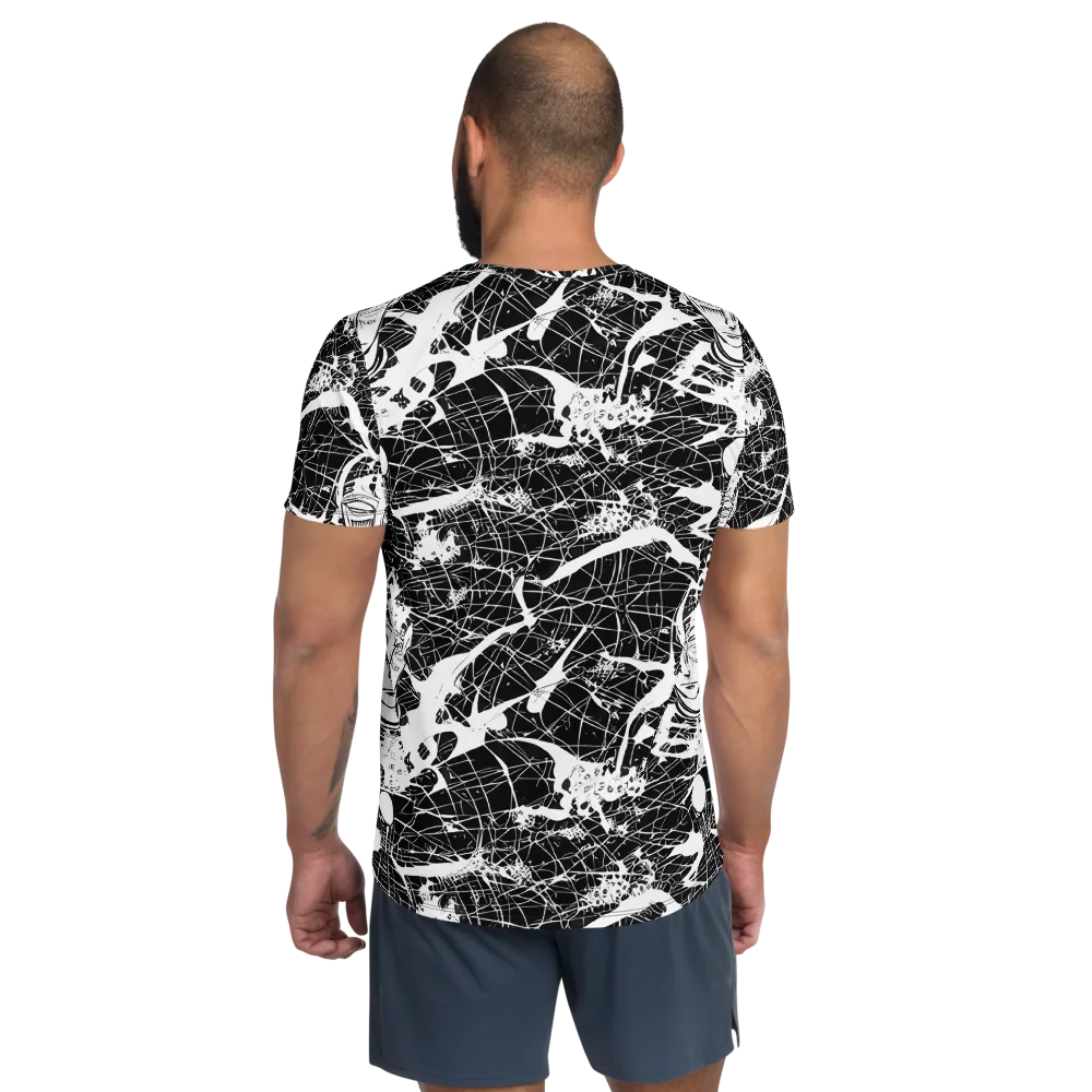 Stormy Serenity on Men's Athletic T-Shirt — Back