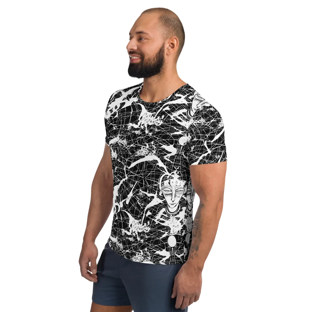 Stormy Serenity on Men's Athletic T-Shirt — Left