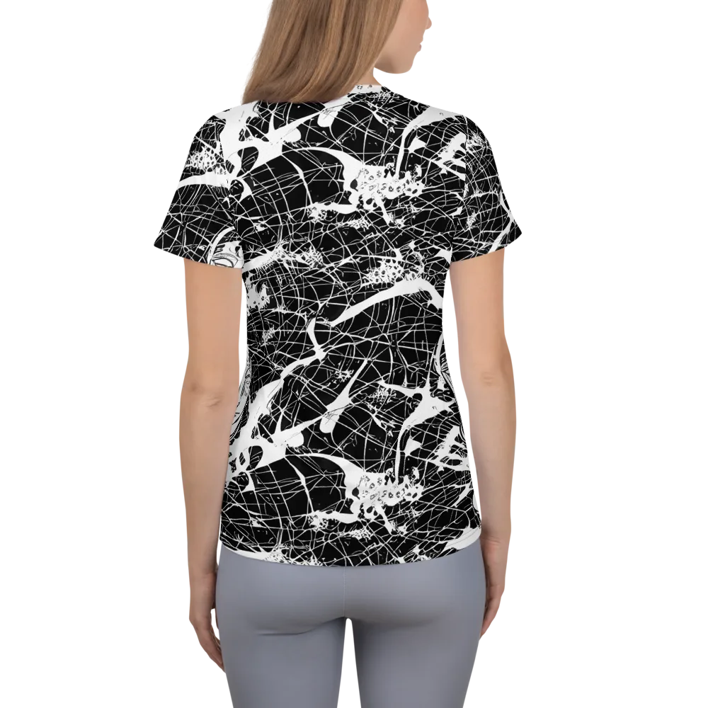 Stormy Serenity on Women's Athletic T-Shirt — Back