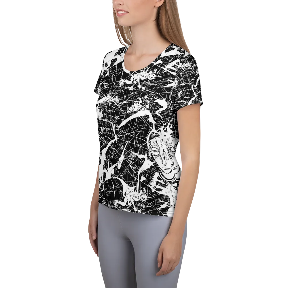 Stormy Serenity on Women's Athletic T-Shirt — Left
