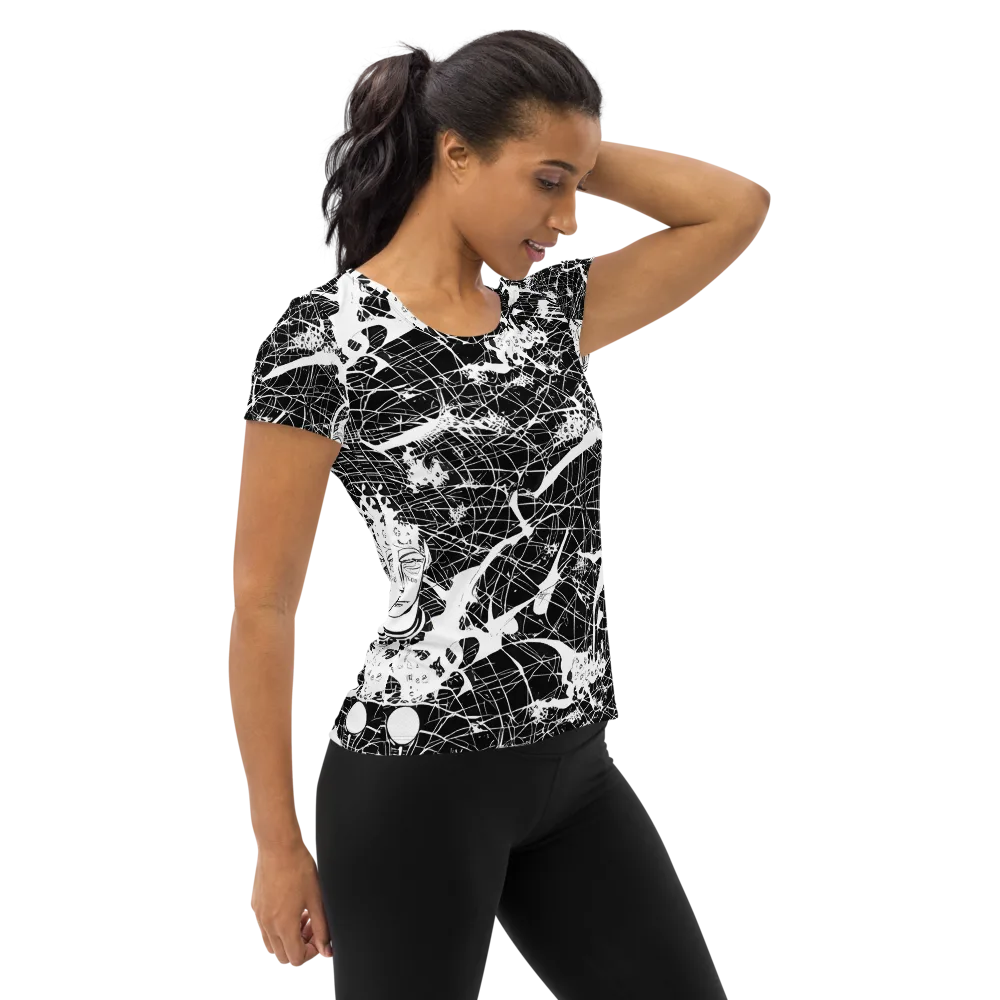 Stormy Serenity on Women's Athletic T-Shirt — Right