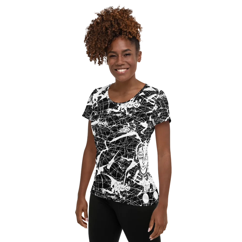 Stormy Serenity on Women's Athletic T-Shirt — Left
