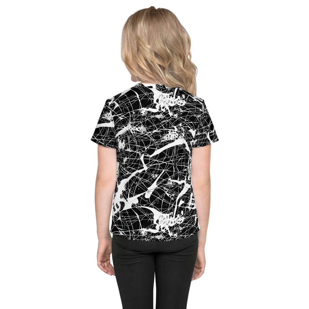 Stormy Serenity on Kids Crew Neck T-Shirt — Back