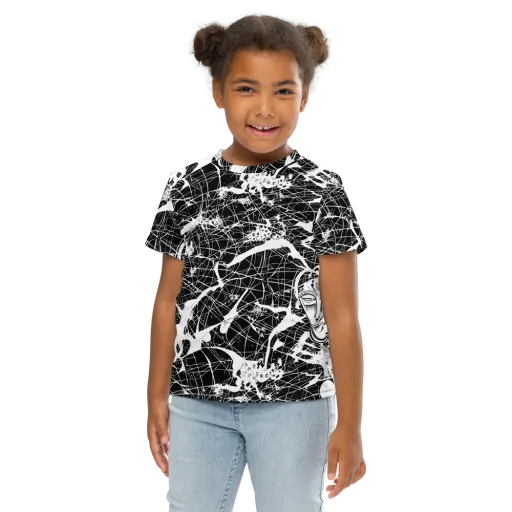 Stormy Serenity on a Kids Crew Neck T-Shirt