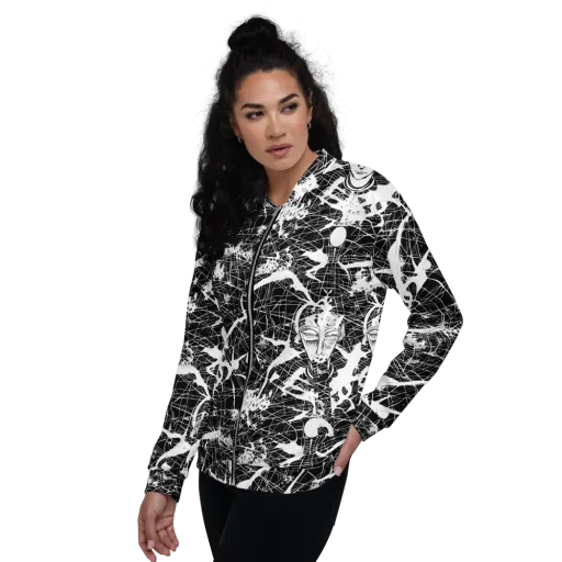 Stormy Serenity on a Bomber Jacket