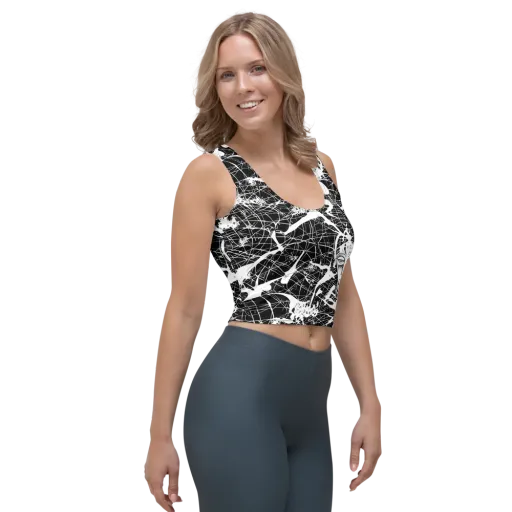 Stormy Serenity on a Crop Top