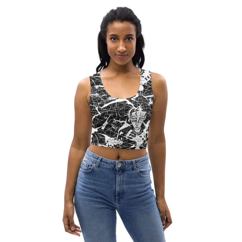 Stormy Serenity on Crop Top — Front