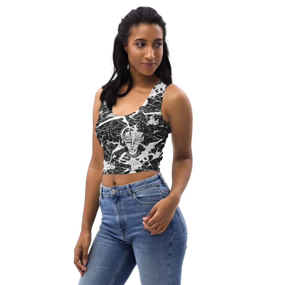 Stormy Serenity on Crop Top — Left Front