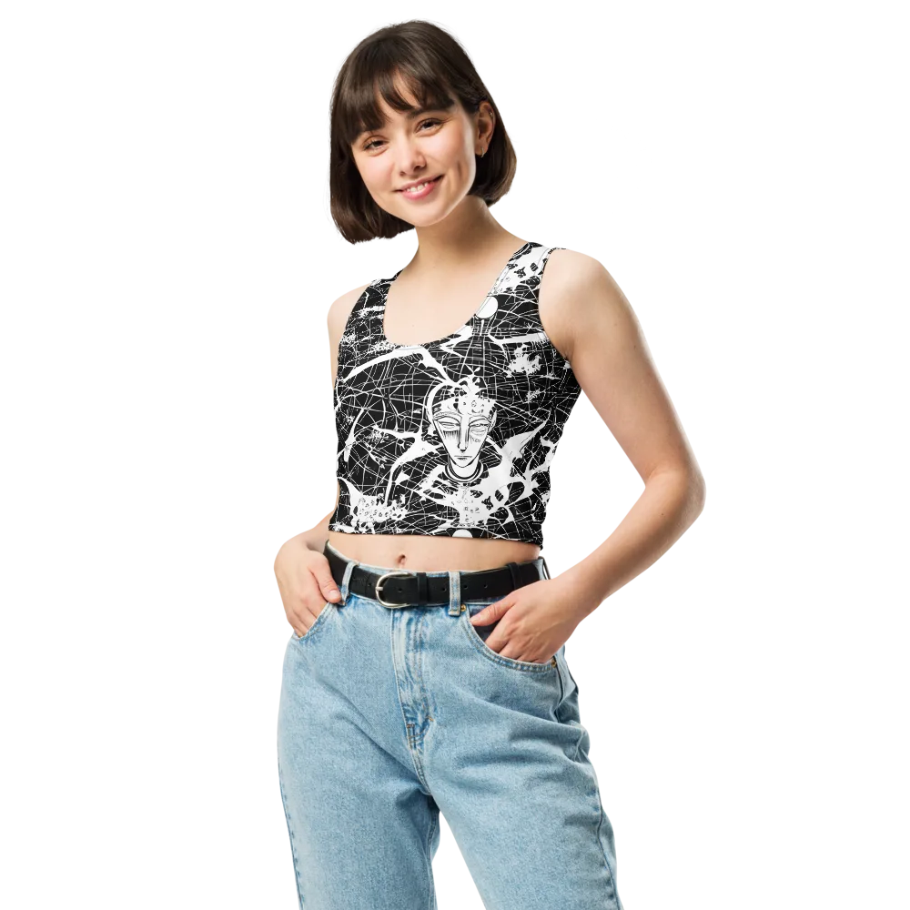 Stormy Serenity on Crop Top — Front