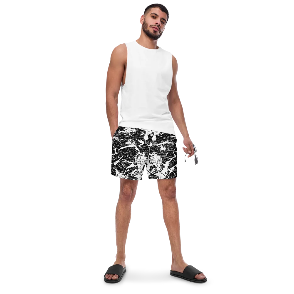 Stormy Serenity on Swim Trunks — Front