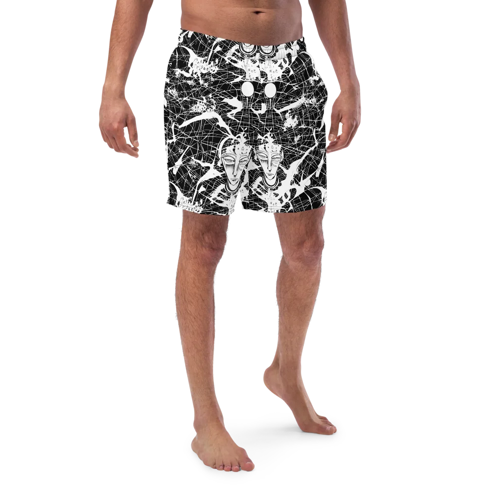 Stormy Serenity on Swim Trunks — Front