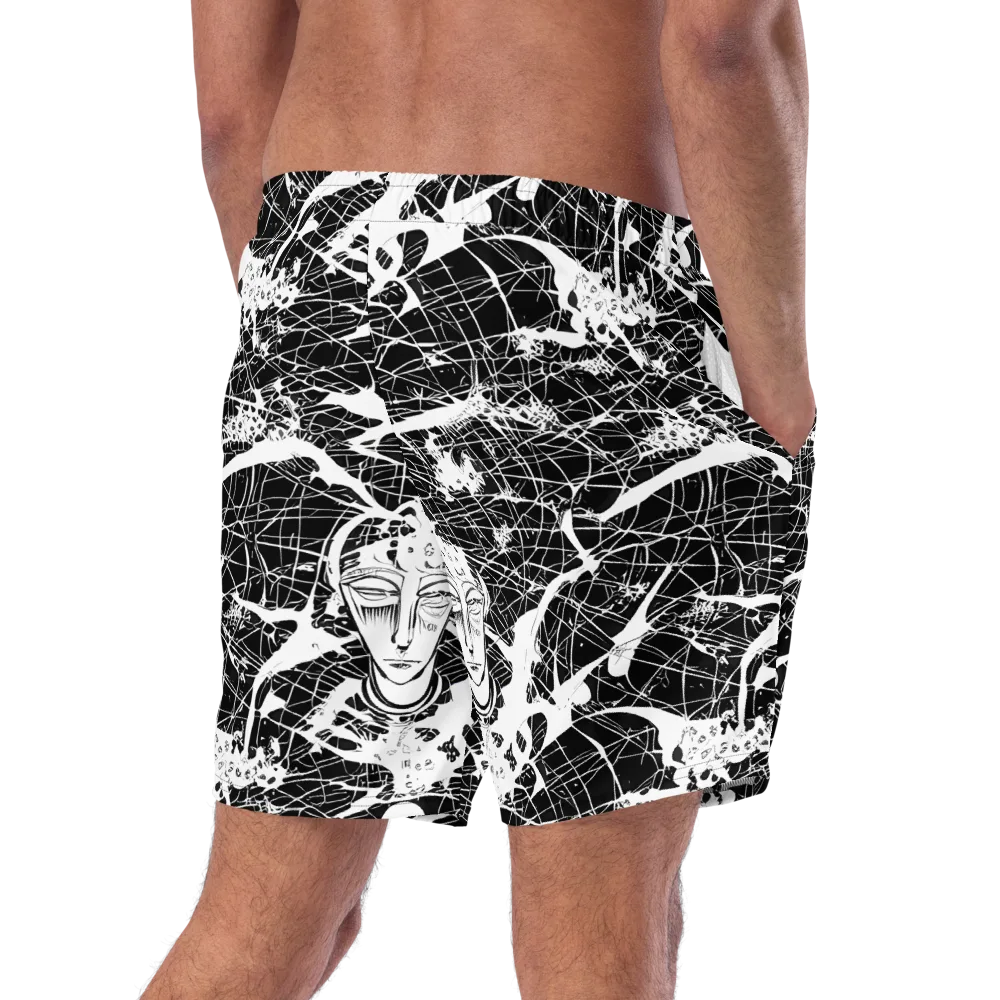Stormy Serenity on Swim Trunks — Right Back