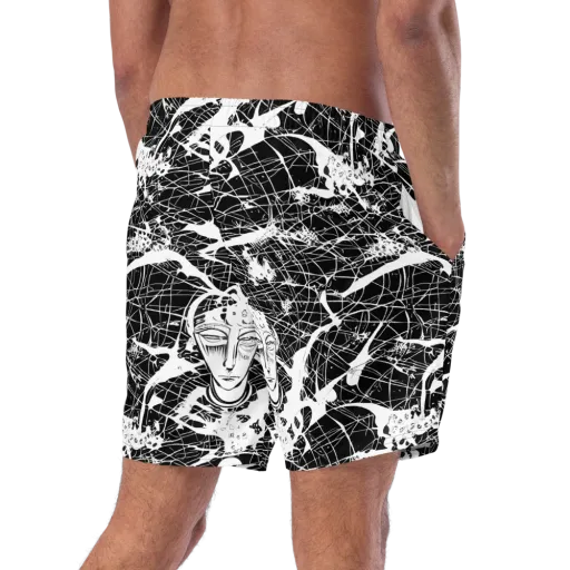 Stormy Serenity on a Swim Trunks