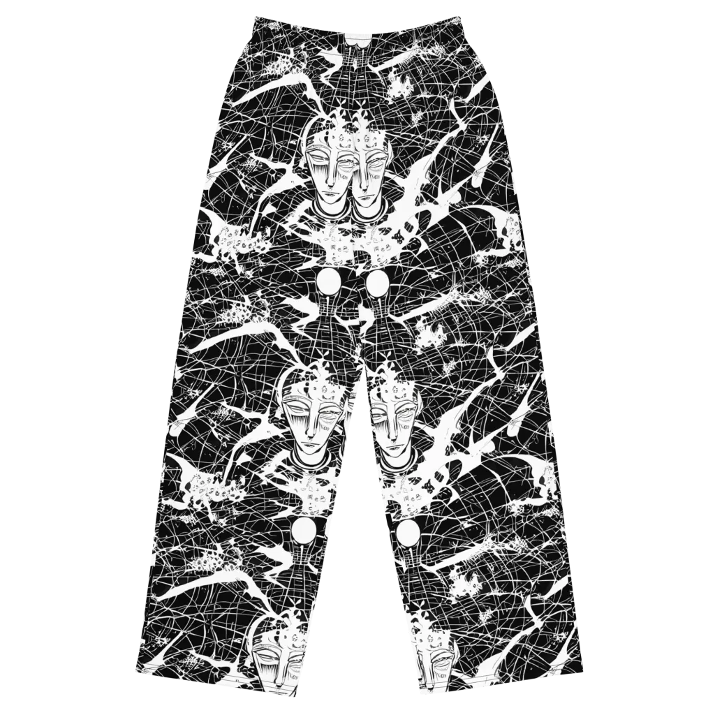 Stormy Serenity on Wide-Leg Pants — Front