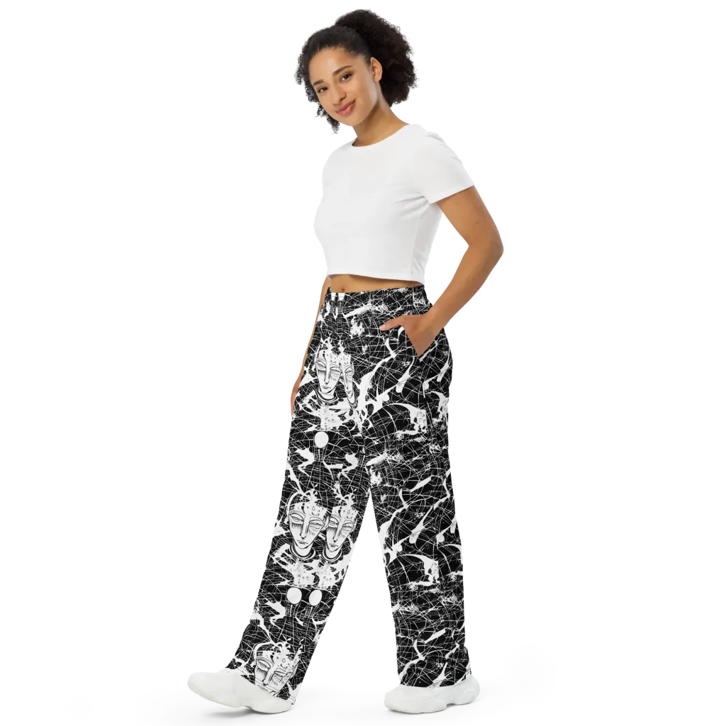 Stormy Serenity on Wide-Leg Pants — Left Front