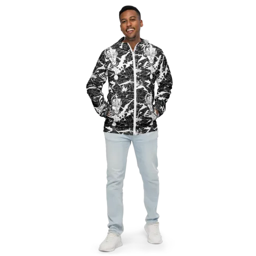 Stormy Serenity on a Men's Windbreaker